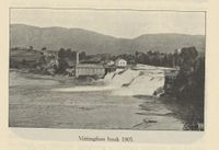 Vittingfoss bruk. Illustrasjon fra boken "Ytre Sandsvær 1814-1914".