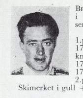 Snekker Odmund Bergene, født 9. mai 1929 i Lesjaskog. Langrenn og formann, Lesjaskog idrettslag. Foto fra Norske skiløpere : B.5 : Østlandet Nord, utg. 1955.