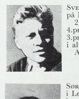 Stein Svendheim, født 7. mai 1938 på Bjorli. Hopp og alpint for Lesjaskog idrettslag. Foto fra Norske skiløpere : B.5 : Østlandet Nord, utg. 1955.