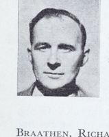 Fabrikkarbeider Gunnar Bråthen, f. 1915 på Geithus. Hopp. Foto: Ranheim: Norske skiløpere