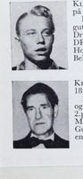 Øverst: Skoleelev Erik Kløvstad, f. 1937 på Modum. Nederst: Fabrikkarbeider Alexander Kristiansen, født 1901 på Modum. Begge hopp. Foto: Ranheim: Norske skiløpere