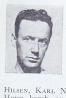Linjehåndverker Birger Glesne, f. 1913 på Snarum. Styremedlem i idrettslaget, formann i skigruppa. Foto: Ranheim: Norske skiløpere