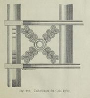 Triforiekors fra Gol stavkyrkje, fra L. Dietrichsons verk De norske stavkirker (1892).