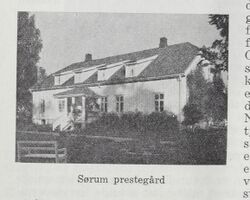 Sørum prestegård i Det norske næringsliv fra 1952.