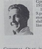 Arne Gjestland (1918-1944), stud oceon og fra Flekkefjord. Slalåmkjører. Foto: Ranheim: Norske skiløpere