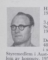 Mekaniker Harald M. Hansen, født 1915 i Fevik. Formann 1947-1948, hopp. Foto: Norske skiløpere b.3