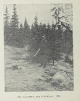 Jacob Gløersens maleri "Paa rugdepost" fra 1887. Fra boka Akers historie av Edvard Bull, utgitt 1918.