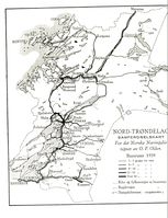 Kart med oversikt over bussruter i 1939.