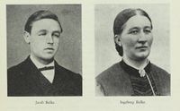 Jacob og Ingeborg Balke, som dreiv garden fra 1878 til 1903. De var barnløse. Foto: Løtenboka 1