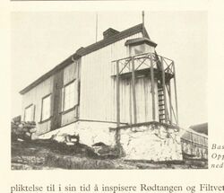 Bastøy gamle fyr, nedlagt 1894 og revet 1896. Foto: Ukjent