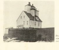 Det første fyret på Sletringen, bygd i 1899.