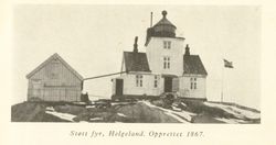 Støtt fyr, Helgeland, opprettet 1867. Nasjonalbiblioteket