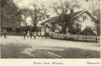 Bjerke skole (Kloppa), Ski. Foto: Martin Østlid: Kråkstad, utg. 1929.