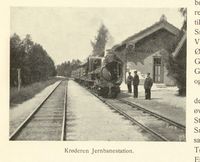 Krøderen stasjon før 1914. Fra boka Krødsherred (1914).