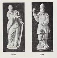 Skulpturer av Moses og Aron, gitt av Nicolai Benjamin Aall