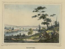 Horten på 1830-tallet. Illustrasjon hentet fra boka "Norsk Prospect-Samling" av P. F. Wergmann, utg. 1833-1836.