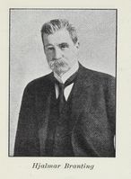 Hjalmar Branting (1860–1925). Illustrasjon hentet fra boka Det norske arbeiderparti 1887–1927.