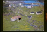 Flyfoto fra Kversøyna, 1961. Nasjonalbiblioteket/Widerøes Flyveselskap.