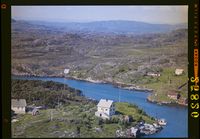 Flyfoto fra Kversøyna, 1961. Nasjonalbiblioteket/Widerøes Flyveselskap.