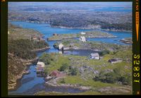Flyfoto fra Kversøyna, 1961. Nasjonalbiblioteket/Widerøes Flyveselskap.