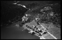 Vrådal, Vråliosen. Foto: Vilhelm Skappel/Widerøe Flyveselskap (1949).