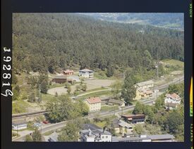 Stasjonsområdet. Foto: Edmond Jaquet/Widerøes Flyveselskap (11. juni 1969).