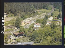 Stasjonsområdet. Foto: Edmond Jaquet/Widerøes Flyveselskap (11. juni 1969).