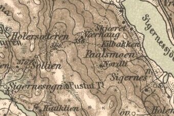 Nordli under Lier Kongsvinger kart 1887.jpg