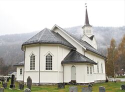 Nore kirke i Numedal fra 1880.