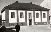 Norges Banks avdeling i Drammen. Foto: Halvor Vreim (1948).