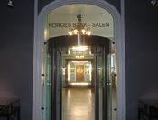Inngang til Norges Bank-salen (Myntkabinettet), Historisk museum. Foto: Stig Rune Pedersen