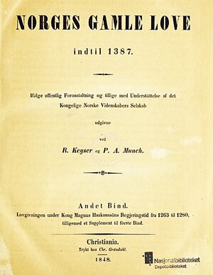 Norges gamle Love faksimile annet bind 1848.jpg