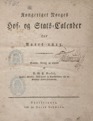 Norges statskalender titttelside 1815.jpg