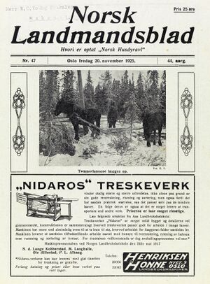 Norsk Landmandsblad forside 20. november 1925.jpg