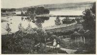 Hagen under flom i 1950-åra.