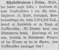 20. Notis 2 om alkohol i Unions-Banneret 1.11.1885.jpg