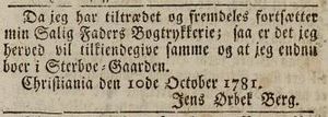 Notis Samuel Schwachs død Norske Intelligenssedler 1781-10-10.JPG