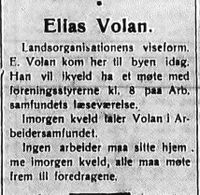 389. Notis om Elia Volans foredragsliste i Folkeviljen 24.8.1922.jpg