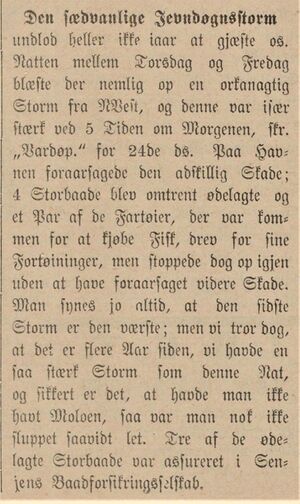 Notis om Senjens Baadforsikringsselskab i Finnmarksposten 30.03.1894.jpg