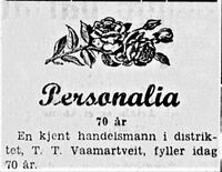 10. Notis om T.T. Vaamartveit i Lifjell 19.02.1960.jpg