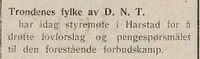 Notis i Harstad Tidende 25. august 1926.