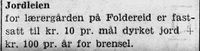 8. Notis om jordleia for lærergården på Foldereid i Namdal Arbeiderblad 28.10.1950.jpg