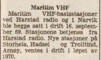 5. Notis om maritim VHF på Harstad Radio og i Narvik i Fremover 06.01.1970.jpg
