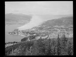 Notodden i 1961. Ukjent fotograf/Nasjonalbiblioteket.
