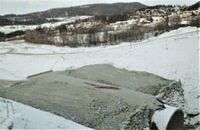 November 2002. Miljøtunnelen er nesten skjult. Dette var underlaget for omkjøringsvegen mens gamle E6 ble utgravd.