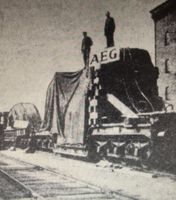 De første generatorene til Nore I ble levert av tyske AEG med Numedalsbanen. Foto: Fra NSB: Sluttrapport for Numedalsbanen, 1959