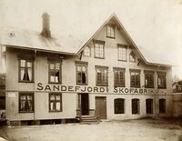 Sandefjord Skofabrikk før mars 1915.