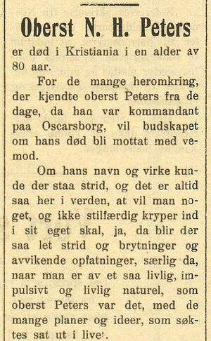 Oberst Peters nekrolog faksimile 1923.jpg