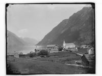 Odda sentrum fotografert mellom 1880 og 1908. Foto: Marthinius Skøien