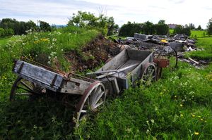 Restene etter låven på Eide (Dalsødegården). Foto: Kai Hansen, 2009